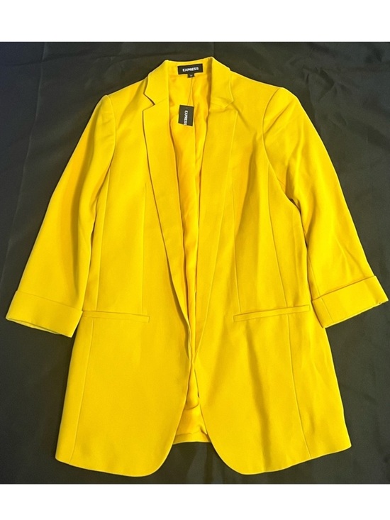 Express Jackets & Blazers - EXPRESS Canary Yellow Open Front Blazer Jacket